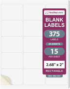 White Laser/Ink Jet Labels 2-11/16 x 2" by Next Day Labels