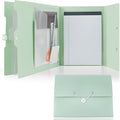 Green Expandable File Folders with One Notebook, Expanding Receipt Organizer, Accordion Folder File Folders, Important Document Organizer, Accordion Folder for Office/School