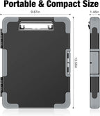 Sooez Toughest Clipboard with Storage, Internal Pen Pouch Included, Letter/ A4 Size, Shockproof Heavy Duty Plastic Clip Boards 8.5x11”, High Capacity Clipboards Box Case for Contractor Trucker Driver