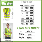 YOWESHOP High Visibility Reflective Safety Vest with Pockets Custom Your Logo Safety Workwear