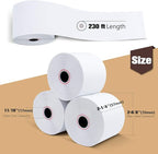 2-1/4''x230' Pos Thermal Receipt Paper Cash Register Roll, 200 rolls