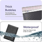 Black 12.5x19.5 Inch Large Poly Bubble Mailers #6 | Self Seal Large Padded Envelopes | Air Cushioned Bubble Mailer | Usable Size 12.5x18 | Waterproof Lightweight Mailing Shipping Bags | 50 Pack Bulk