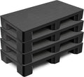 1 Pcs Plastic Pallet for Basement Storage Easy Stack Lightweight Floor Pallet Display Flooring Room Supermarket Christmas, Support up to 2000 Lbs (40'' L X 20'' W X 5.5'' H,Black)