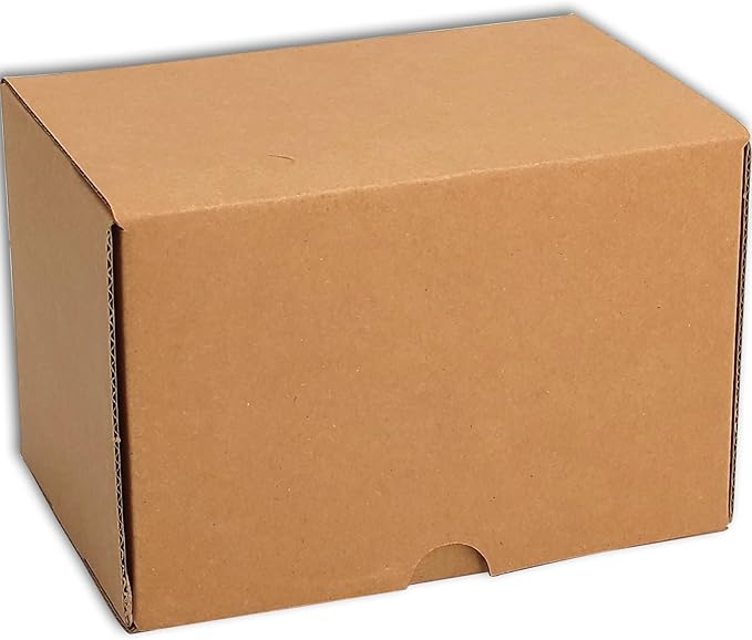 8x6x6 inches Small Shipping Boxes Set of 25 - Brown Mailer Corrugated Cardboard Boxes for Shipping Packaging Mailing Products