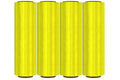 APQ 4 Rolls of Blown Hand Stretch Film 18" x 1500'. Yellow Hand Stretch Wrap, 80 Gauge. Tear Resistant Residue Free Film for Moving, Shipping, Wrapping. Industrial Grade Pallet Shrink Wrap Film.