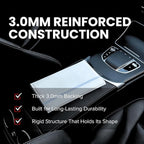 LINTRU Car Registration and Insurance Holder Trifold, Oversized Fit with Reinforced Construction, Matte PU Leather Vehicle Glove Box Organizer for Documents, Car Accessories for Men and Women