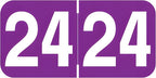 2024 Year Stickers, Doctor Stuff 2024 Chart Stickers, Purple Color Coded, Ames/TAB Style, USA Made Year Labels for End Tab File Folders, 500/Roll, 1 Roll, 3/4" x 1-1/2"