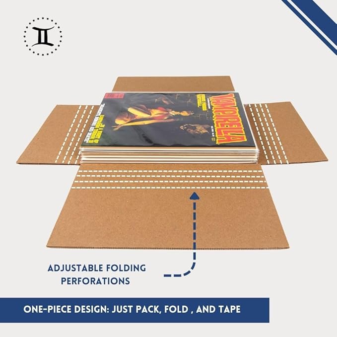 Gemini Magazine and Comic Book Mailers for Shipping (8.5x11x2’’ – 25 Mailers + 50 Fillers) | Protective Fillers for Extra Support | US-Made, Expandable, Great for Shipping Documents, Photos & More.