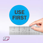 2 Inch Round Blue Labels for Inventory Food Rotation Control, 500 Stickers Per Roll (Use First)