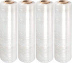 PackageZoom 40 Rolls 15" x 1500 Ft Stretch Wrap Heavy Duty, 55 Gauge High Performance Stretch Film Replaces 80 Gauge Low Films, Clear Hand Stretch Wrap