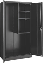 Global Industrial Janitorial Cabinet Assembled 36x18x72 Black