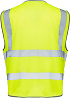 Vest 9 Pockets Class 2 High Visibility Zipper Front Construction Vest For Men & Women – Yellow