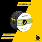 Bungee Cord Elastic Shock Cord 1/8" x 100' Bungee Rope for DIY, Tie Downs, Kayak and Outdoor - Black