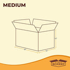 The Boxery Moving Boxes 25-Pack Medium | 18x14x12 inch Brown/Kraft Corrugated Cardboard Packing, Moving & Storage for Business/Home – Durable - Eco-Friendly, Recyclable - Made in the USA
