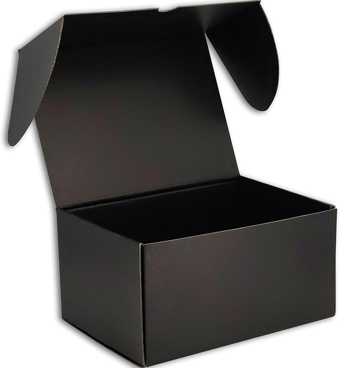 11x6x6 inches Small Shipping Boxes Set of 20 - Black Mailer Corrugated Cardboard Boxes for Shipping Packaging Mailing Products