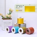 PARLAIM Large 3 X 5 inch Rectangle Color Coding Sticker, Writable Square Color Code Inventory Label for Moving Box (250pcs Gold)
