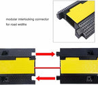 Rubber Cable Ramp Cord Cover Cable Protector Ramps Wire Hose Protective 1 Channel 22000Lbs Load Capacity Traffic Speed Bump for Asphalt Concrete Gravel Driveway Indoor Outdoor, 5 Pack