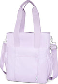 NOL Natural Organic Lifestyle Insulated Lunch Bag for Men/Women,Extra Large Lunch Tote Bag With Removable Adjustable Shoulder Strap with Multi Pockets,Leakproof Cooler Lunch Bag For Work,Light purple