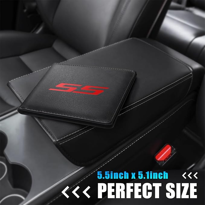 Leather Car Registration and Insurance Cards Holder Compatible with Chevy Camaro SS, Vehicle Glove Box Car Organizer with Magnetic Shut, Documents License for Camaro SS Owners