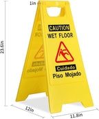 CERLMLAND wet floor signs 6 piece double-sided sign Widely used in various business environments. alerts clear identification using black text and red graphics