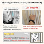 Lumizone Extra Tall Pet Gate 55.12" High Pressure Mounted 50.79"-55.11" Extra Wide (9 Sizes) 1.37" Gap for Cat Dog Stairs Doorway Hallway No Drilling Auto-Close (50.79"-55.11" W, Cream White)