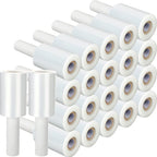 Sherr 20 Pack 5 Inch Stretch Shrink Film Roll Clear Plastic Wrap for Moving Packing with Handle 800 Feet 80 Guage Thick Industrial Self-adhering for Packaging Furniture Luggage Supplies
