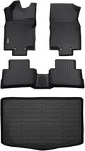 HAFIDI® Floor Mats & Cargo Liner Set Fit for 2017-2022 Nissan Rogue Sport (Cargo Liner Only Fit The Lower Deck) All Weather Protection TPE Car Full Set Floor Liners Custom Accessories - Black