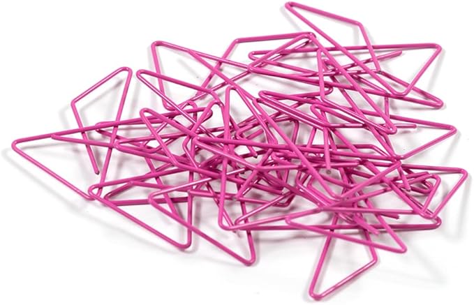 JAM PAPER Colorful Butterfly Clips - Pink Paper Clamps - 15/Pack