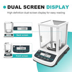 JOANLAB Analytical Balance 200g x 1mg Scale High Precision 0.001g Accuracy Digital Lab Scale for Laboratory Pharmacy Jewelry w/Front & Rear Display