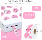 1 Inch Circle Dot Stickers 6000PCS Color Coding Thermal Labels Dots Writable Printable Small Round Stickers for Office, Classroom, Inventory, Garage, Organizing Storage, 6 Mixed Color