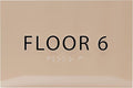 6" X4" Floor 6 Sign - ADA Compliant Tactile Graphics Grade 2 Braille Text | Wall Mount Plastic Directional Assistance, Floor Number Sign for Office, Schools, Hospitals, Apartments