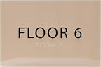 6" X4" Floor 6 Sign - ADA Compliant Tactile Graphics Grade 2 Braille Text | Wall Mount Plastic Directional Assistance, Floor Number Sign for Office, Schools, Hospitals, Apartments