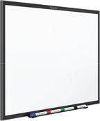 Quartet Magnetic Dry Erase White Board, 3' x 2 Whiteboard, Nano-Clean Surface Resists Ink Stains, Black Aluminum Frame (SM533B)