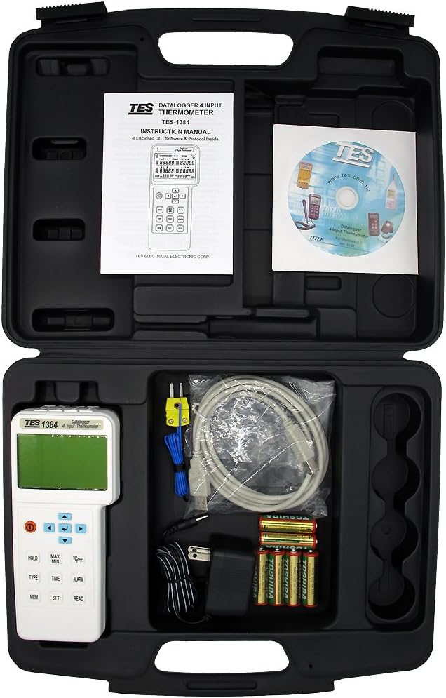 TES 1384 4 Input Thermometer/Datalogger