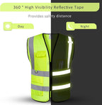 BeautyWill Custom Safety Vest Logo Class 2 High Visibility Reflevtive Vest Outdoor Protective Workwear