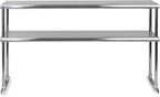 GRIDMANN NSF Stainless Steel Commercial Kitchen Prep & Work Table Plus A 2 Tier Shelf - 60 in. x 12 in.