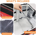 TooCust Red Insulated Bags For Food Delivery 16.5" x 11.4" x 11.8", Commercial Insulated Food Delivery Bag w/Divider, Waterproof & Foldable Catering Bag