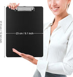 ZCZN Metal Clipboards, 2 Pack Heavy Duty Aluminum Clipboards 12 x 9 Inches, A4 Letter Sizer Document Holder with Low Profile Clip, Suitable for School, Office, Jobsite or Medical Staff, Black