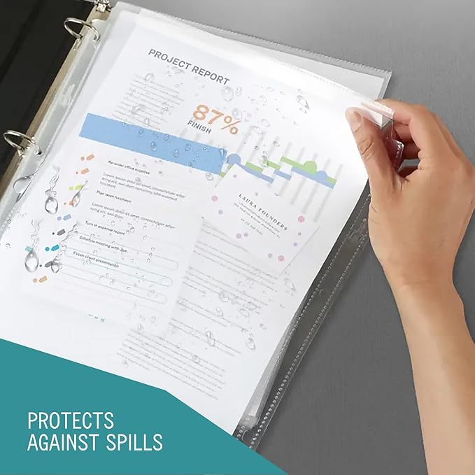 Sheet Protectors, 500 Count Bulk Clear Page Protectors for 3 Ring Binder, Top Loading Plastic Sleeves 8.5 x 11 inch