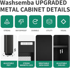 73 '' Metal Garage Storage Cabinet, 2 Doors and 4 Adjustable Shelves, mesh Door Design, can be Used to Store Tools, consumables, Books, etc., for Office, Home, Garage, Gym, School (Black)