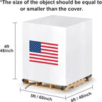 Pallet Cover Tarp Waterproof, Pallet Covers Heavy Duty Waterproof bulk Pallet Covers 48 x 48 x 60'' Outdoor Pallets Tarps Bulk Box Cover 48 x 48 x 60'' Custom White Fits Wood Patio Furniture