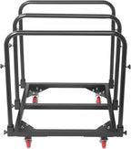 Undercat Steel Panel Truck, Heavy Duty Lumber Drywall Dolly, 1400lbs Platform Truck with 4 Swivel Casters, Flatbed Cart with 3 Side Handrails & Bottom Crossbar for Warehouse, Garage, Home, Black