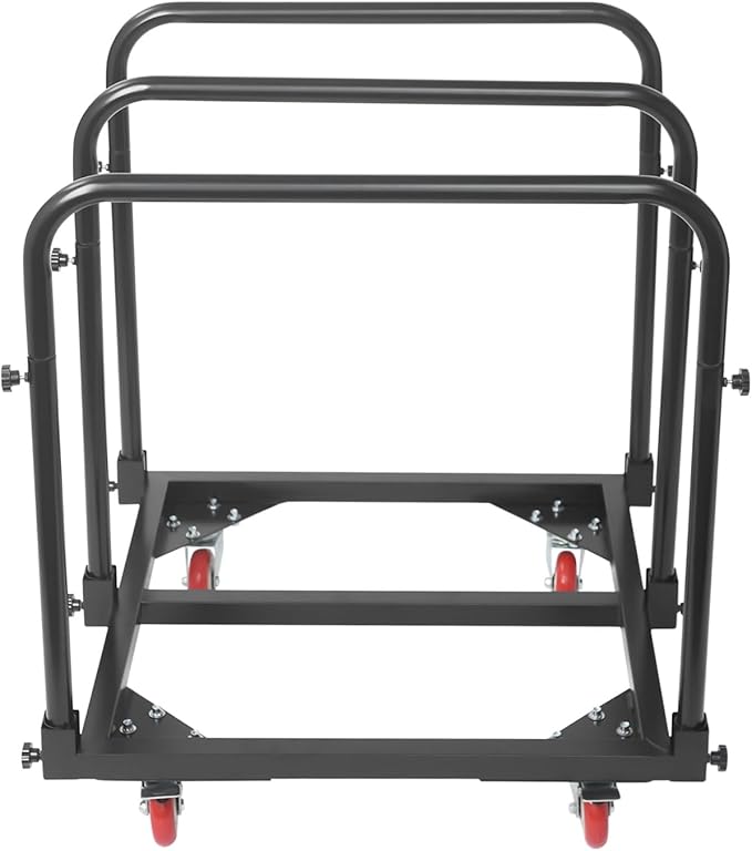 Undercat Steel Panel Truck, Heavy Duty Lumber Drywall Dolly, 1400lbs Platform Truck with 4 Swivel Casters, Flatbed Cart with 3 Side Handrails & Bottom Crossbar for Warehouse, Garage, Home, Black