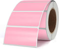 Pink Color Coding Labels 1 × 2 Inches Self-Adhesive Vinyl Rectangle Stickers Waterproof Name Tags Removable Roll for Office School Home 500 PCS