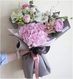 FWSA WRAPS Pink Flower Wrapping Paper Roll Korean Floral Paper for Bouquets Florist Supplies Waterproof Fresh Flowers Gifts Packaging Marterials Valentine's Day Wedding Mother's Day (COLOR 10)