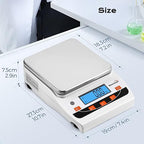Bonvoisin Lab Scale 5000g/0.01g High Precision Laboratory Scientific Scale 0.01 Gram Accuracy Electronic Analytical Balance Digital Kitchen Jewelry Scale (5000g, 0.01g)