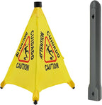 Caution Wet Floor Sign with Storage Tube, 20In Pop Up Wet Safety Signs 8Pcs Floor Safety Sign Warning Caution Cone for Restaurant, Commercial & Office Use