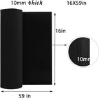 AMZQNART EVA Foam 10mm, Cosplay Foam Roll 16 x 59in (6.5sqft) Black, Suitable for Foam Cosplay Modeling, DIY Projects, Crafts, Ultra High Density 90 kg/m3.