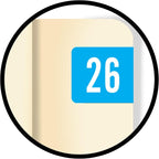 2026 Small Year Labels, Doctor Stuff 2026 Chart Stickers, Light Blue Color Coded, Tab Products Style, USA Made Year Stickers for End Tab File Folders, 500/Roll, 1 Roll, 1/2" x 1-1/8"