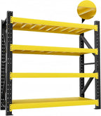 5000lbs78.74,Storage Shelves Garage Metal Shelving Heavy Duty Garage Shelves Adjustable Storage Shelves for Industrial, Factory,41" W X 19.6" D X 78.74" H (Yellow and Black, W78.7*D23.6*H78.7)
